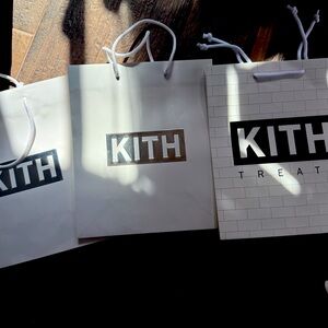 3 KITH White Shopping Bags